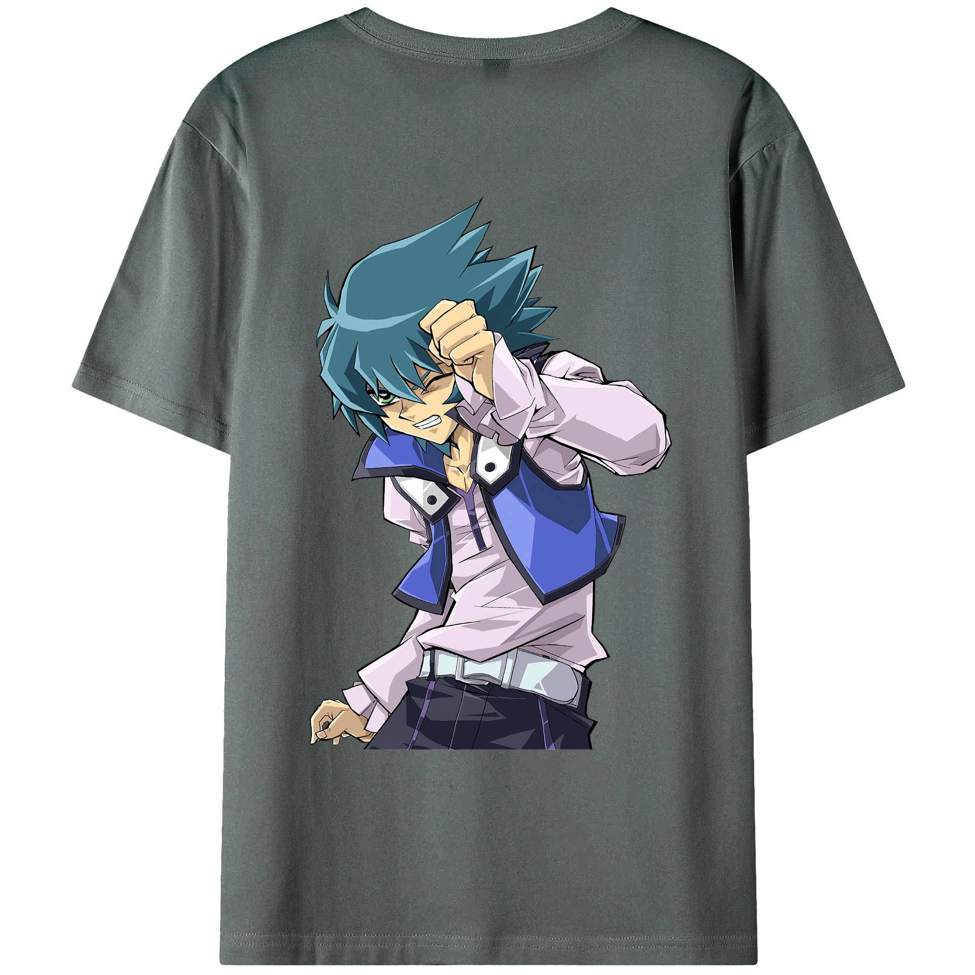 （画像用） 遊☆戯☆王 Yu-Gi-Oh! 綿100％ メンズ半袖Tシャツ（バックプリント） 通気性